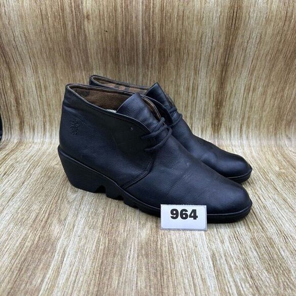 Fly London Pert Wedge Women's Size 10 Size 40 Ankle Boots Shoes Platform Booties - Picture 10 of 10